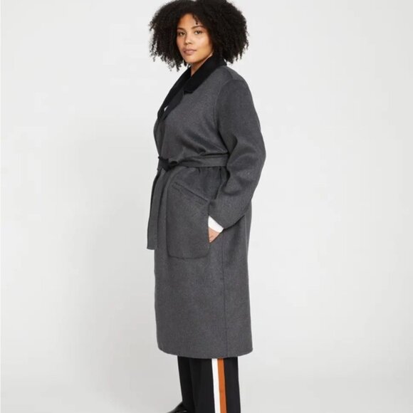 Universal Standard reversible, double faced luxe wool coat - Picture 2 of 16